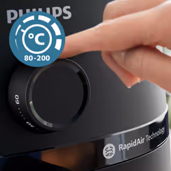 Philips 1000 series NA120/00 fryer Single 4.2 L Stand-alone 1500 W Hot air fryer Black - Additional view 5