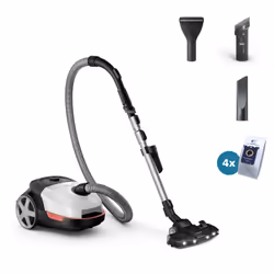 Philips 6000 series XD6122/12, 900 W, Cylinder vacuum, Dry, Dust bag, 4 L, HEPA, Micro