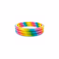 Intex 58" 3 Ring Rainbow Inflatable Swimming Paddling Pool Play Baby Kids Fun
