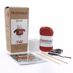Hoooked Amigurumi DIY Kit W/Eco Barbante Yarn-Winter Bear Yule PAK346