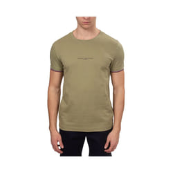 Tommy Hilfiger 32584 Mens T Shirts Tipped Logo - Olive, S
