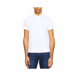 Tommy Hilfiger Mens Polo Shirts 1985 Cotton T-Shirt - White, XS