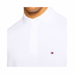 Tommy Hilfiger Mens Polo Shirts 1985 Cotton T-Shirt - White, 2XL