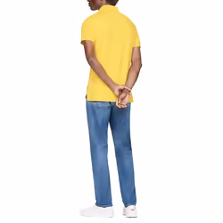 Tommy Hilfiger Mens Polo Shirts 1985 Cotton T-Shirt - Yellow, XS