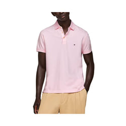 Tommy Hilfiger Mens Polo Shirts 1985 Cotton T-Shirt - Pink, XS