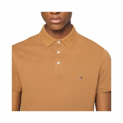 Tommy Hilfiger Mens Polo Shirts 1985 Cotton T-Shirt - Beige, L