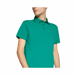 Tommy Hilfiger Mens Polo Shirts 1985 Cotton T-Shirt - Persian Green, L
