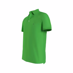 Tommy Hilfiger Mens Polo Shirts 1985 Cotton T-Shirt - Neon Green, XS