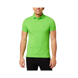 Tommy Hilfiger Mens Polo Shirts 1985 Cotton T-Shirt - Neon Green, M