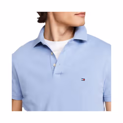 Tommy Hilfiger Mens Polo Shirts 1985 Cotton T-Shirt - Light Blue, 2XL