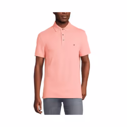 Tommy Hilfiger Mens Polo Shirts 1985 Cotton T-Shirt - Peach, 2XL