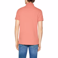 Tommy Hilfiger Mens Polo Shirts 1985 Cotton T-Shirt - Salmon Pink, 3XL
