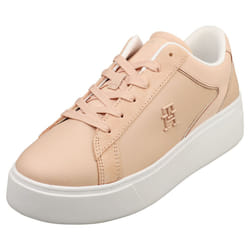 Tommy Hilfiger Platform Court Sneaker Womens Fashion Trainers in Pink Bloom - 7