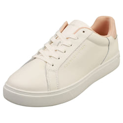 Tommy Hilfiger Essential Court Sneaker Womens Casual Trainers in Pink Bloom - 7