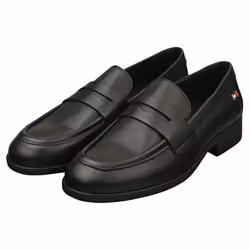 Tommy Hilfiger Flag Classic Womens Loafer Shoes in Black - 6