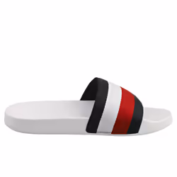 Tommy Hilfiger Essential Corp Womens Slide Sandals in Red White Blue - 3.5