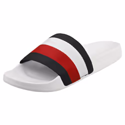 Tommy Hilfiger Essential Corp Womens Slide Sandals in Red White Blue - 6