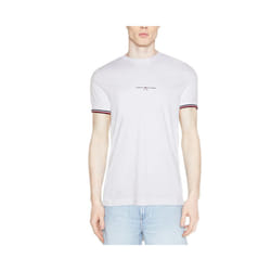 Tommy Hilfiger 32584 Mens T Shirts Tipped Logo - White, 2XL