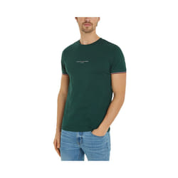 Tommy Hilfiger 32584 Mens T Shirts Tipped Logo - Green, XL