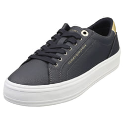 Tommy Hilfiger Essential Vulc Sneaker Womens Casual Trainers in Space Blue - 7