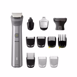 Philips All-in-One Trimmer MG5950/15 Series 5000, Stainless steel, 0.5 mm, 1.6 cm, 1 mm, Beard, Ear, Nose, Battery