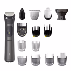 Philips All-in-One Trimmer MG7940/15 Series 7000, Grey, 0.5 mm, 1.6 cm, 0.2 mm, Beard, Ear, Nose, Battery