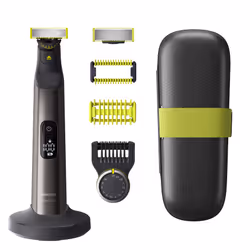 Philips OneBlade Pro 360 QP6651/30 Flexible shaver and trimmer for face and body, Built-in display, Washable, Battery, Chrome