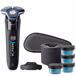 Philips SHAVER Series 7000 S7886/63 Wet and dry electric shaver set with 4 accessories, Rotation shaver, Black, SteelPrecisio ...
