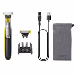 Philips OneBlade 360 QP2734/31 Face, Foil shaver, Grey, Lime, Contour-following technology, Dual protection system, 360 Blade ...
