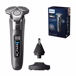 Philips SHAVER Series 8000 S8697/23 Wet and Dry electric shaver, Rotation shaver, Black, SteelPrecision blades, Buttons, LED, ...