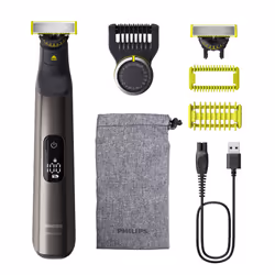Philips OneBlade Pro 360 QP6552/15 Face and Body, Built-in display, Washable, Battery, Chrome