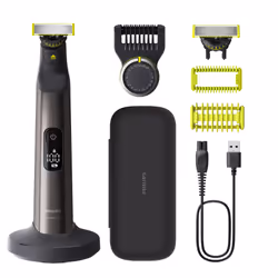Philips OneBlade Pro 360 QP6652/61 Face and Body, Built-in display, Washable, Battery, Chrome