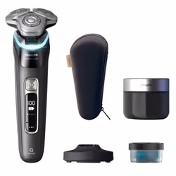 Philips i9000 Prestige XP9200/30 Wet and Dry Electric Shaver with SkinIQ, Rotation shaver, Black, SkinIQ, Stainless steel, An ...