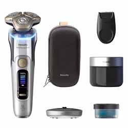 Philips i9000 Prestige Ultra XP9404/31 Wet&Dry Electric Shaver with SkinIQ Pro, Rotation shaver, Silver, SkinIQ Pro, Stainles ...