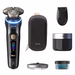 Philips i9000 Prestige Ultra XP9400/31 Wet and Dry Electric Shaver with SkinIQ Pro, Rotation shaver, Black, SkinIQ Pro, Stain ...