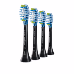 Philips Premium Plaque Defence HX9044/88 4 pack brush heads, 4 pc(s), Black, 3 month(s), Medium, 62000 movements per minute, ...