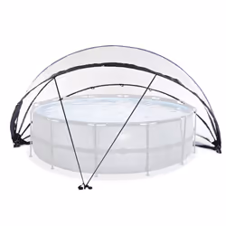 EXIT 30.75.18.70, Pool dome, Mechanical cover reel, Above ground pool, Inflatable pool, Round, Transparent, Polyethylene