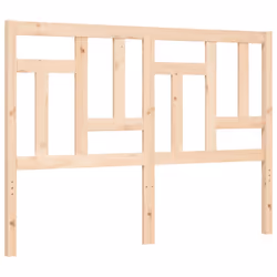 vidaXL Bed Frame Bed Base Wooden Bed with Headboard White King Size Solid Wood - brown, 140 x 200 cm - Additional view 8