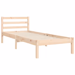 vidaXL Bed Frame Bed Base Platform Bed with Headboard Small Single Solid Wood - natural, 75 x 190 cm - Additional view 8