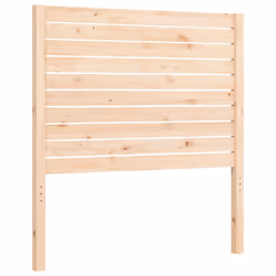 vidaXL Bed Frame Bed with Headboard Mattress Foundation 100x200 cm Solid Wood - natural - Additional view 7
