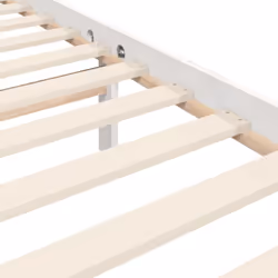 vidaXL Bed Frame Bed Base with Headboard Honey Brown Small Double Solid Wood - white, 120 x 200 cm - Additional view 8
