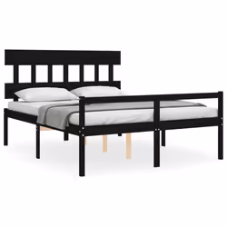 VidaXL 3195425, Wood, Black, Black, 1555 mm, 2055 mm, 810 mm