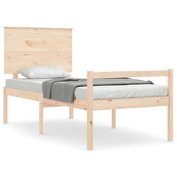vidaXL Bed Frame with Headboard Bed Base Honey Brown 120x200 cm Solid Wood - brown, 100 x 200 cm