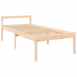 vidaXL Bed Frame with Headboard Home Bedstead Bed Base 160x200 cm Solid Wood - brown, 90 x 200 cm - Additional view 8