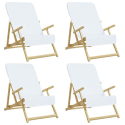 vidaXL Beach Towels Bath Towels Travel Bathroom Swim Towels Fabric 400 GSM - white, 60 x 135 cm/ 4 pcs