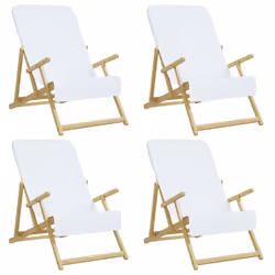 vidaXL Beach Towels Bath Towels Travel Bathroom Swim Towels Fabric 400 GSM - white, 60 x 135 cm/ 4 pcs - Additional view 7