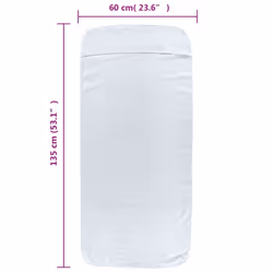 vidaXL Beach Towels Bath Towels Travel Bathroom Swim Towels Fabric 400 GSM - white, 60 x 135 cm/ 6 pcs - Additional view 6