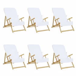 vidaXL Beach Towels Bath Towels Travel Bathroom Swim Towels Fabric 400 GSM - white, 60 x 135 cm/ 6 pcs - Additional view 7