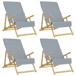 vidaXL Beach Towels Bath Towels Travel Bathroom Swim Towels Fabric 400 GSM - grey, 60 x 135 cm/ 4 pcs