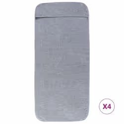 vidaXL Beach Towels Bath Towels Travel Bathroom Swim Towels Fabric 400 GSM - grey, 60 x 135 cm/ 4 pcs